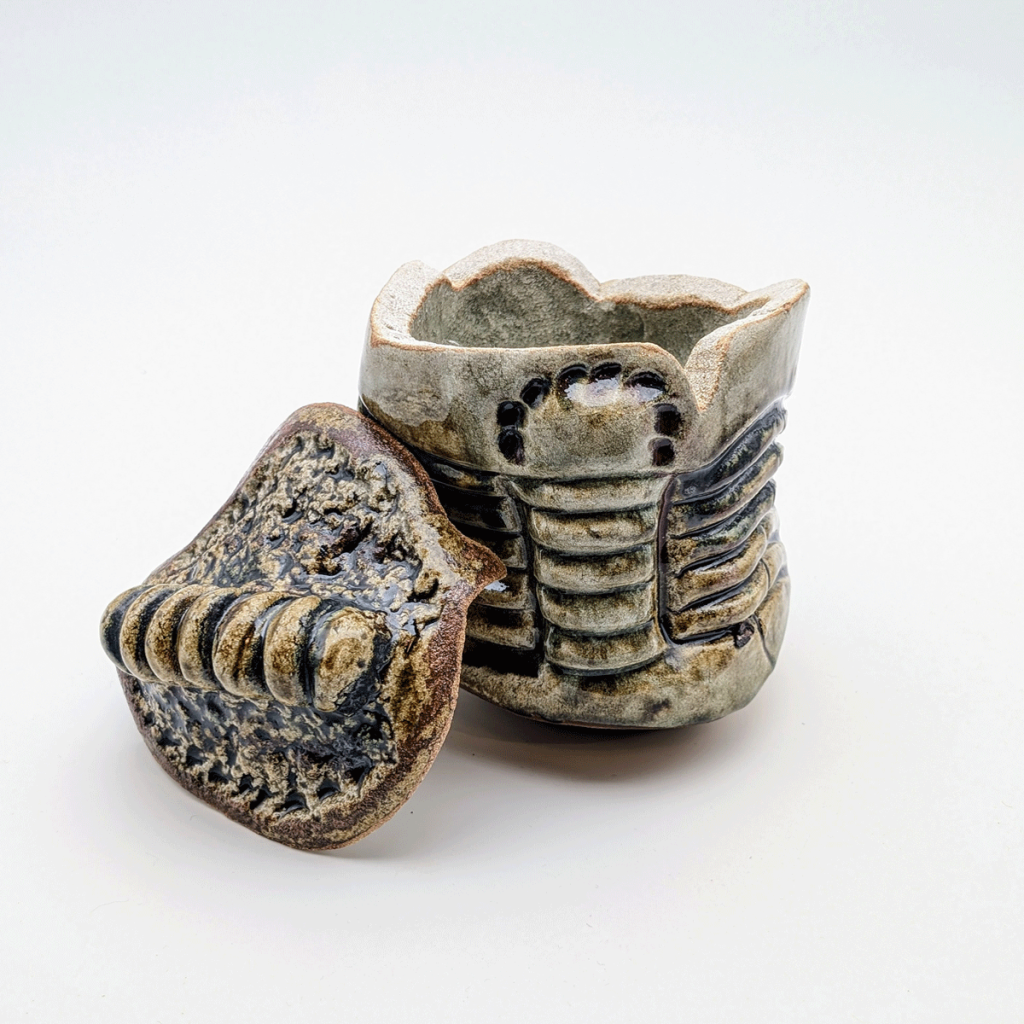 contreterre céramique contemporaine delfine morand gardiennes boîte grès fossile